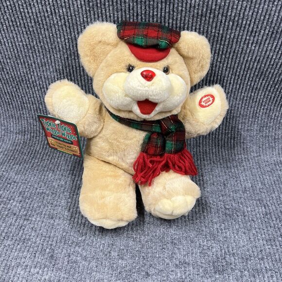 VTG Dan Dee 15” Plush Christmas Bear Giggles Lights Wiggles Stuffed Animal Toy - Picture 1 of 14